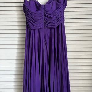 Purple strapless Max and Cleo dress